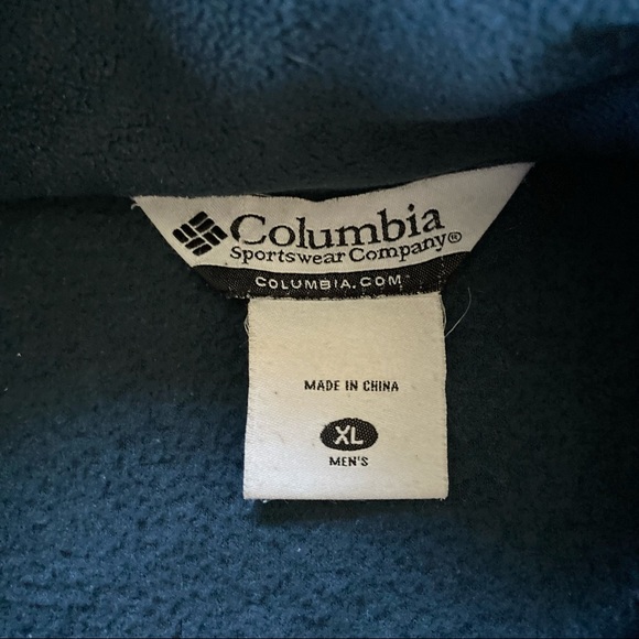 Columbia Fleece Jacket Mens XL Full Zip Dark Green Long Sleeve - Picture 2 of 8